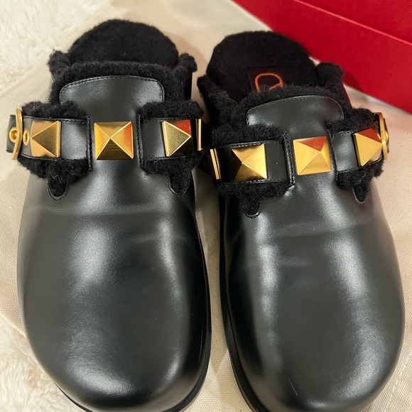 VALENTINO GARAVANI Roman Stud SABOT Mule Slides SIZE 38 EU or Women’s 8 US - Picture 6 of 14